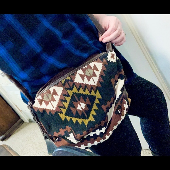 🎉HP🎉Bohemian Style Aztec Design Printed Woven Vintage Crossover Shoulder Purse - Picture 3 of 16